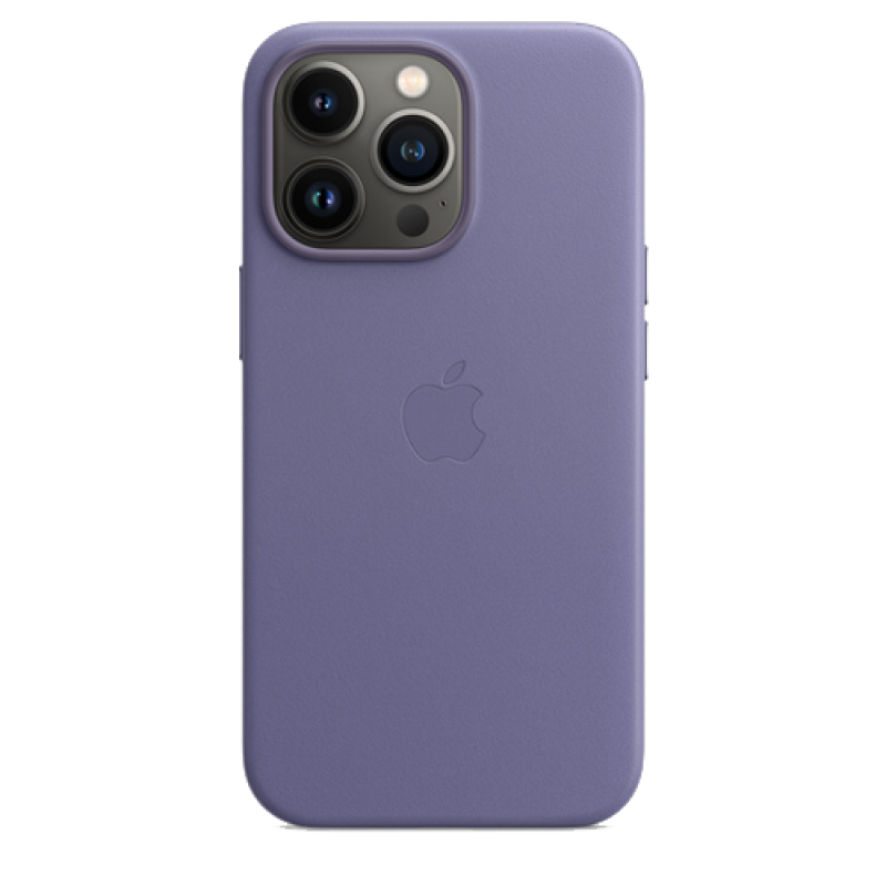 Чехол Apple iPhone 13 Pro Max Leather Case MagSafe (Сиреневая глициния)